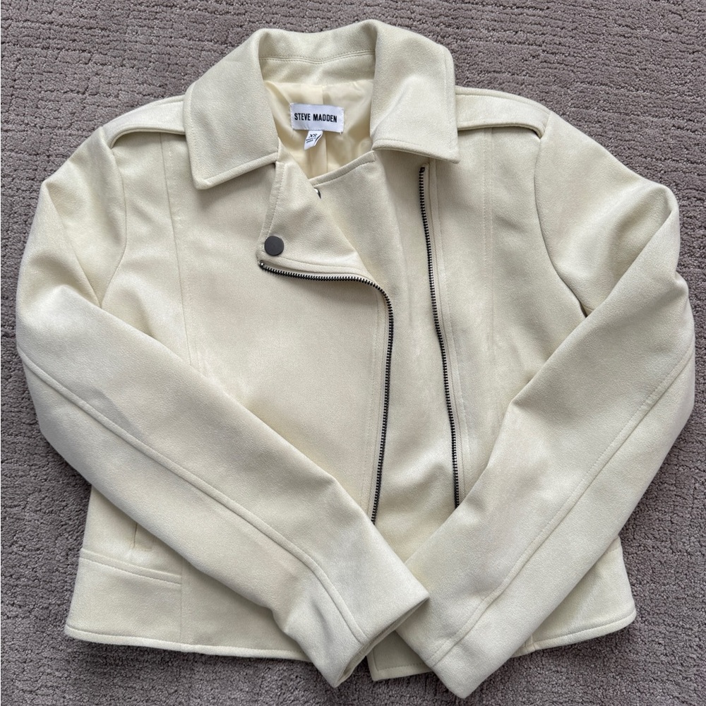 Steve Madden Cream Women's Suede Jacket